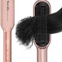 Terviiix Frizz Buster Ionic Hair Straightener Brush with MCH Heater - Rapid 450°F in 20S, Hair Straightener Comb for Efficient One-Pass, Anti-Scald, 13 Heat Settings, Digital Display, Dual Voltage