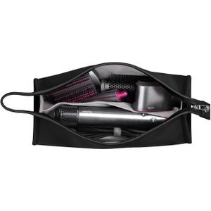 Buwico PU Leather Travel Case Portable Storage Bag for Dyson Airwrap Styler/Shark Airwrap, Waterproof Anti-scratch Dustproof Shockproof Protection Organizer Travel Gift Case, Travel Case for Shark Flexstyle (Black)