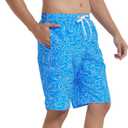 Mens Swimming Trunks Swim Trunks Quick Dry Swim Shorts with Mesh Lining Funny Swimwear Bathing Suits (S)