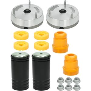 WayJun 12 Pcs Front Strut Shock Mount Support Upper Lower Bump Stop Kit Compatible with X5 E70 4.8i