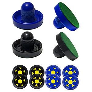 Joovon Air Hockey Pushers and Air Hockey Pucks, Non-Slip Strikers and Dynamic Pucks for Air Hockey Table Game for Adults and Kids,Replacement Accessories for Game Tables (Blue and Black)