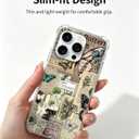 Butterfly Aesthetic Case Compatible with iPhone 16 Pro, Vintage Newspaper Collage Case for iPhone 16 Pro, Cool TPU Shockproof Case Cover