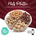 Nut Gift Baskets, 12oz Mixed Nut Gift Box of 4 Sectional Platter, Ideal Nut Assortment for Holidays, Birthdays, Celebrations, Anniversaries, Corporate Occasions and Everyday Snacking, No BB date found