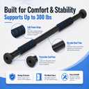 Pull Up Bar for Doorway, Adjustable Door Frame Pull Up Bar with 330 lbs Capacity, No Screw Chin Up Bar for Home Gym Strength Training, Fits 25"–39" Door Frames and Walls
