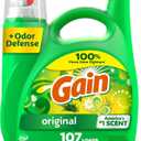 Gain Liquid Laundry Detergent, Original Scent, 154 fl oz, 107 loads, Freshness + Odor Fighting, Laundry Detergent Liquid Soap, HE compatible