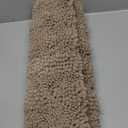 Yimobra Bathroom Rug Mat 44 x 24, Non Slip and Super Absorbent Bath Mat,Machine Washable Quick Dry,Ultra Plush Chenille Shower Rugs for Bathroom Floor Sink Tub and Shower Outside,Camel