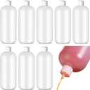 Tioncy 8 Pcs Flip Top Plastic Squeeze Bottles - 32 oz Squeeze Bottle with Dispenser Caps for Shampoo, Body Wash, Sauce and More, Natural White