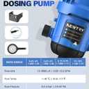 NEWTRY Fertilizer Injector for Drip Irrigation, 0.4%-4% Adjustable Dosing Pump, 3/4'' NPT Water Powered Liquid Doser for Garden, Greenhouse, Irrigation & Hydroponic System, Farm, Grow Tent