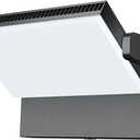 Modern Sleek LED Flood Light, 360 Rotatable 120W Commercial Wall Pack with Dusk to Dawn, 18000LM 5000K Waterproof Outdoor Lighting for Yard, Driveway, Car Lot, Building