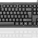 Guiheng Wired Computer Keyboard, Plug Play USB, Large Number Pad, LED IndicatorsErgonomic, Foldable Stands,Anti-Wear Letters Full Size Keyboard,for Windows Mac PC Laptop-Black