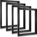 Soaoo 4 Pcs Canvas Floater Frames Floating Canvas Frame 0. 9" Deep Artwork for Paintings with Hardware Kit Included for Wall Prints Painting, Assemble Required(16'' x 20'',Black)