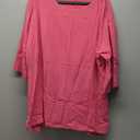 Women Cotton Linen Blouse Size 4Xl Pink