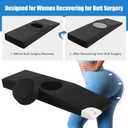 HOMBYS BBL Bed After Surgery for Sleeping with Hole,High Density Foam BBL Mattress with Hole,Brazilian Butt Lift Recovery Pillow After Surgery with Removable Cover (67x22x6.3in)