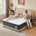 Yantan 12 Inch Queen Mattress: Hybrid Memory Foam Queen Size Mattresses for Pressure Rrelief, Medium Firm, Zoned Pocket Coils for Responsive Support, Cooling Queen Bed Mattress in a Box, CertiPUR-US