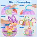 HELLO PAPAYA Sensory Fidget Toys for Kids Adults, with 24Strings Sensory Activity Ball for Autism ADHD Calming Focus Stress Relief Anxiety,Travel-Friendly Toys with Portable Storage Bag