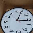 AKCISOT 16 Inch Wall Clock Large Silent Non-Ticking Wall Clocks Battery Operated - Analog Classic Clock Decorative for Living Room, Office, Home, School(Black)