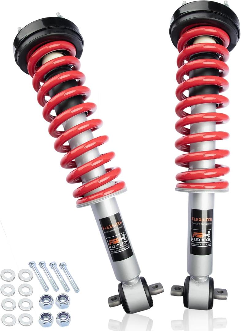 3" Lift Leveling Struts for F150 4WD(2014-2026), Pre-Loaded Coil Spring, Bolt-On Installation, Smooth Factory-Like Ride