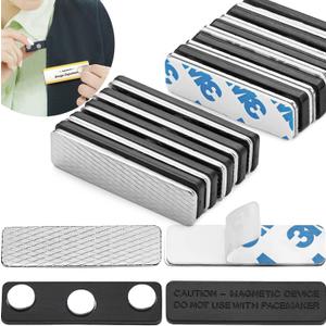Magnetic Name Tag Holders with Strong Magnets for Securely Attaching ID Badges, Name Tags, and Accessories (10)