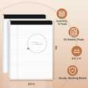 12Packs Legal Pads 8.5 x 11 Inch, 50Sheets/Pack, College Ruled & Perforated White Writing Pads, Pads of Paper 8.5 x 11, Lined Note Pads with Sturdy Backing for Office, Business & School Supplies