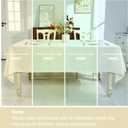 IVAPUPU Textured Linen Table Cloth for Rectangle Table - Ivory Tablecloths Rectangular Waterproof Wrinkle Free Wipeable Dining Cover for Spring Wedding Birthday Kitchen Decor, 60 x 120 Inch