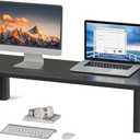 suptek Dual Monitor Stand Riser, 32.28Inch Large Monitor Stands for 2 Monitors, Computer Monitor Stand, Wooden Desktop Oraganizer Shelf for Office Desk Computer,TV,Laptop
