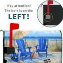 Sweetshow Summer Beach Life Mailbox Covers Magnetic Standard Size 25.5" X 21",Blue Ocean Nautical Coastal Theme Mailbox Wraps Post Letter Box Cover for Holiday Garden Yard Decor