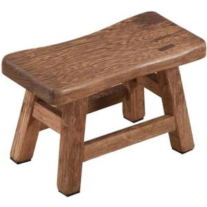 Solid Wood Step Stool, Rustic Small Wooden Stool for Adults, Kids and Toddlers, Mini Bench Plant Stand Fishing Stool for High Beds, Kitchen, Bathroom, Closet, Sink