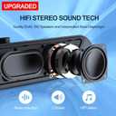 LENRUE Computer Speakers,PC Speakers for Desktop,Wired USB-Powered Sound-bar for Computer with 10W Stereo Sound and Colorful Light,Plug-n-Play (A39PRO /Black)