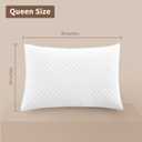 DAYLUCK Cooling Bed Pillows for Sleeping 2 Pack, Standard/Queen Size Set of 2, Firm and Soft Adjustable Shredded Memory Foam Pillows for Side Back Stomach Sleepers, Neck Pain Relief (White)