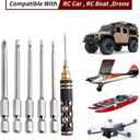 5 in 1 RC Hobby Repair Tools Kit Hex Driver Set Allen Wrench Drill Bits Hex Bit Set & Phillips Screwdriver Bit with Alloy Handle for RC Car Helicopter Drone Boat