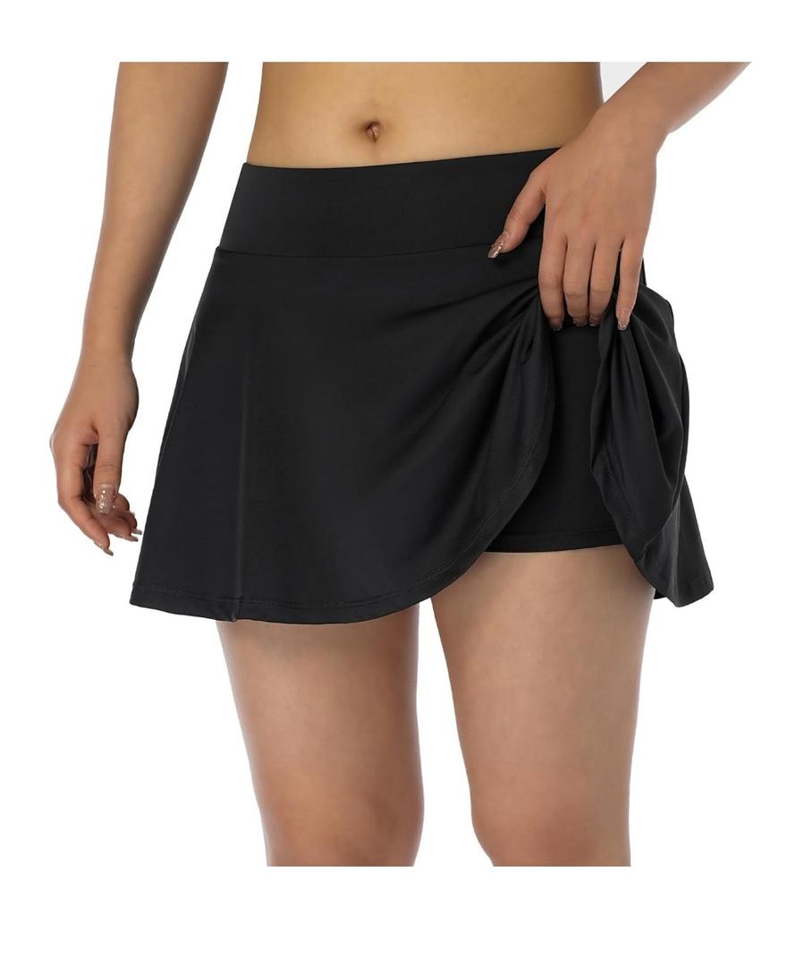 Women's Skorts Skirts Tennis Golf Mini Skirt Athletic Skorts with Pockets Shorts, Women Running Workout Skirts, M