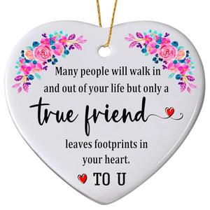 Friends Christmas Ornaments 2025,Best Friend Ornament for Christmas Tree, Friendship Ornament,Friend Gifts for Women Sister, Pack of 5