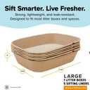Kitty Sift (Set of 1 Litter Box & 5 Sifting Liners) Disposable Sifting Cat Litter Box Large, 6 Count, Durable and Portable for Travel and Home Odor Control