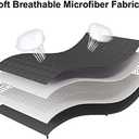 Weighted Blanket 17lbs 60"x80" Cooling Breathable Heavy Blanket Microfiber Material with Glass Beads for Adult All-Season Summer Fall Winter Soft Thick Comfort (01-dark Grey)