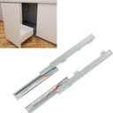 Pair Undermount Drawer Slides Bottom Mount Pull Out Shelf Slider Under Mount Drawer Glides Full Extension Soft Close Drawer Runner Shelf Track for Kitchen Cabinet Drawer Without Side Panels
