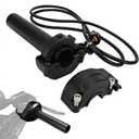 JFG Racing Throttle Handle with Rolling Bearing for Surron Light Bee,Dirt Bike Throttle Grips with Cable for Electric Bike Sur Ron Light Bee X and S/X160/X260 (Black)