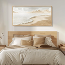 Canvas White Wall Art Decor Abstract Canvas Art Wall Decor Beach Coastal Wall Art Prints Modern Minimalist Wall Art Decorations Brown Artwork for Walls Bedroom Office Kitchen Wall Decor 20" X 40"