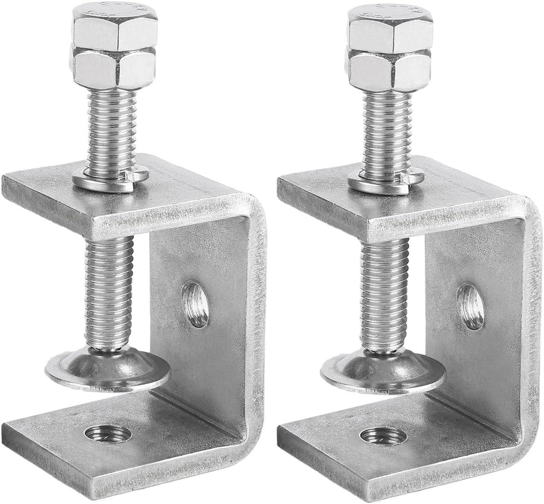 2 Pack 304 Stainless Steel C Clamp 1-7/8 Inch C Clamps for Woodworking and Welding MountingSuitable for Home and Professional Use