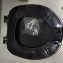 Centoco Round Toilet Seat, Residential/Commercial, Open Front, Black, Round