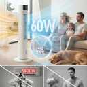 Portable Air Conditioners, 35" Evaporative Air Cooler, 3-In-1 AC Tower Fan That Blows Cold Air, 3 Speeds, 4 Ice Packs, 12H Timer, 80 Oscillation, Remote, Swamp Cooler for Room, Bedroom, Indoor