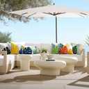 OTOSTAR Outdoor Waterproof Throw Pillow Covers 18x18 Inch Set of 2 Double-Sided Dark Blue Yellow Tropical Leaf and Flower Spring Summer Decorative Pillow Cases for Patio Funiture Garden Balcony Couch