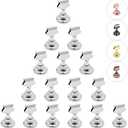 Urban Deco 16PK Table Number Holders Place Card Holders 1.7 Inch Table Card Holders Steel Card Holders for Photos, Food Signs, Memo Notes, Weddings, Restaurants, Birthdays(Silver)
