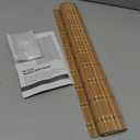 LazBlinds No Tools No Drill Bamboo Roller Shades, Cordless Bamboo Blinds, Light Filtering Roll Up Blinds for Windows, French Door, Porch or Patio Privacy Screen, 18'' W x 24'' H, Brown206