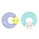 Infantino Shake & Soothe Water Teethers - Sensory Exploration and Teething Relief, Cloud and Star 2-Pack