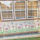 Large Flower Stencils for Painting on Walls Fence - 16x11 Inches Reusable Jumbo Wildflower Stencils for Crafts, Canvas, Paper, Garden, Fabric, Furniture, Outdoors (floral6)