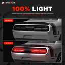 Smoked Tail Light Covers for Dodge Challenger 2015-2023, Tinted Black Rear Lens Guards(4PC Set), Easy No-Drill Installation with 3M Adhesive