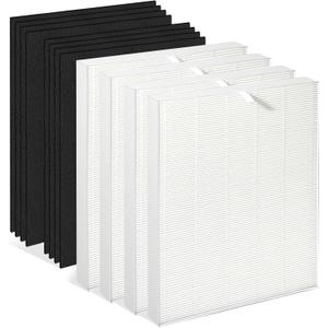 Upgraded Air108 Replacement Filters Compatible With Oreck AirInstinct Air Purifier 75, 100, 108, 150, 200, 4 Filters and 8 Carbon Pre-Filters (4)