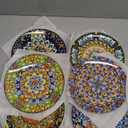 vancasso Dinner Plates Set of 6-10.5 Inch Ceramic Plates, Microwave, Oven and Dishwasher Safe, Colorful Bohemian Style Dishes for Kitchen