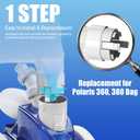 Funmit 360 380 Zippered Bag Replacement for Polaris Pool Cleaner Parts, All Purpose Filter Bags - 2 Pack