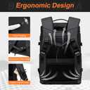 FENRUIEN Travel Backpack with Shoe Compartment, Water Resistant Backpack Carry On Luggage with USB Charging Port, Black